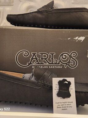 Carlos By Carlos Santana "Ritchie" Nubuck Penny Loafers. NIB. Size 12
